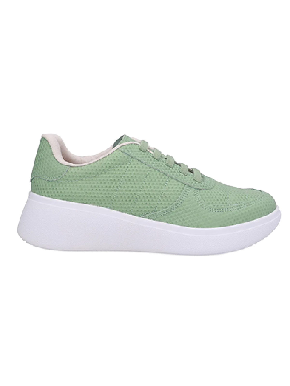 Zapatillas de cuero militar verde con encaje elástico - Imagen 7