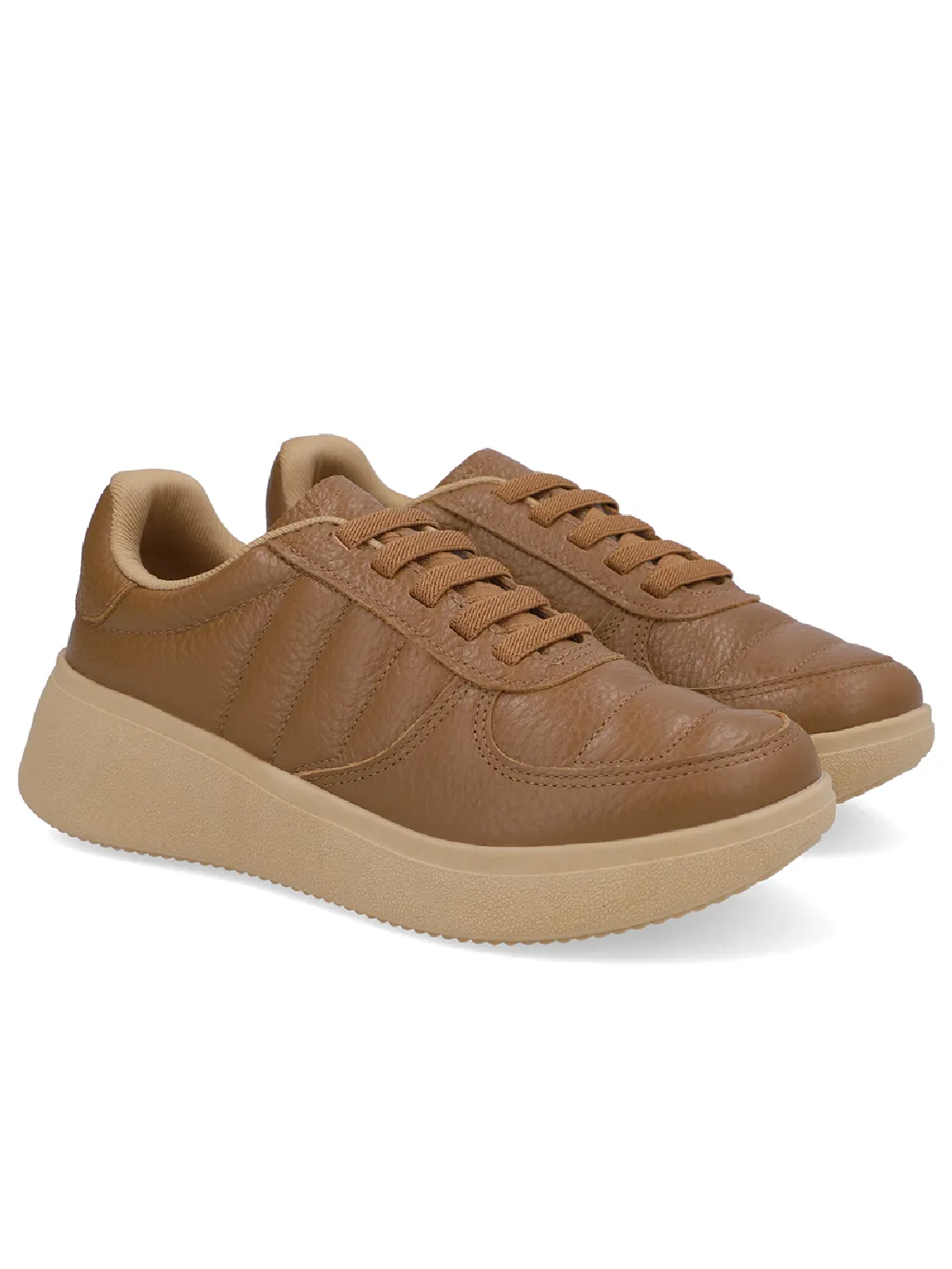 Zapatillas de cuero militar verde con encaje elástico - Imagen 9