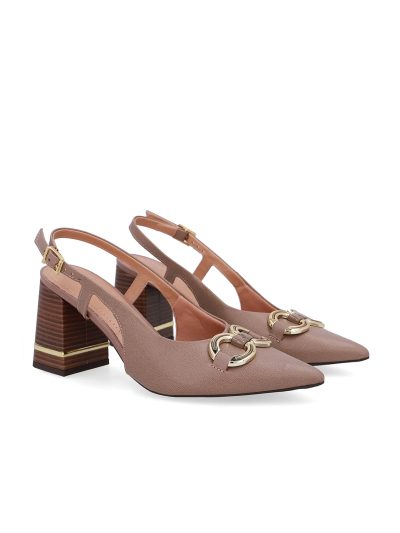 SLINGBACK EM COURO