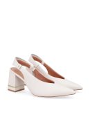 SLINGBACK EM COURO