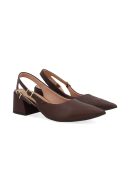 SLINGBACK EM COURO