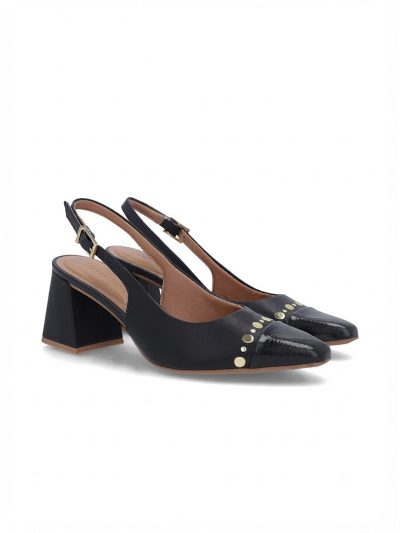 SLINGBACK EM COURO
