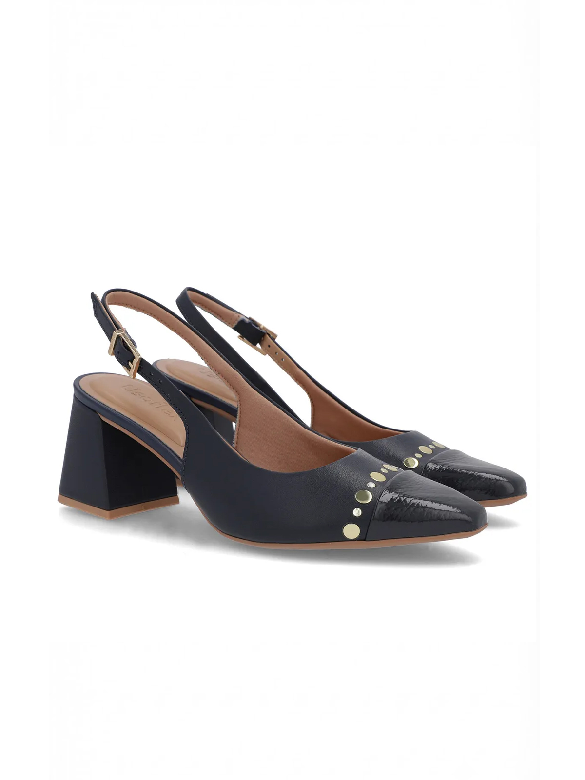SLINGBACK EM COURO