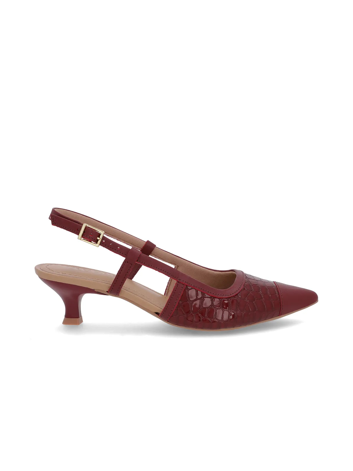 SLINGBACK EM COURO CROCO - Imagen 3