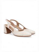 SLINGBACK EM COURO
