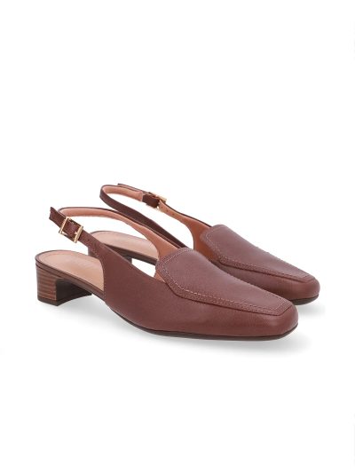 SLINGBACK EM COURO