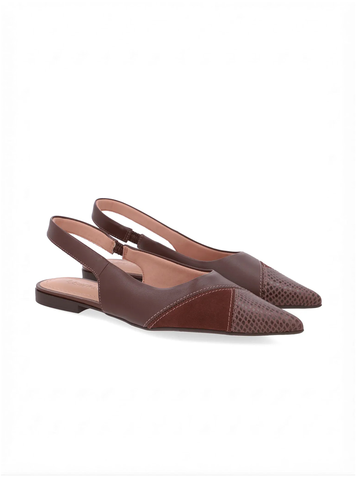 SLINGBACK EM COURO