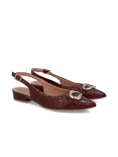 SLINGBACK EM COURO