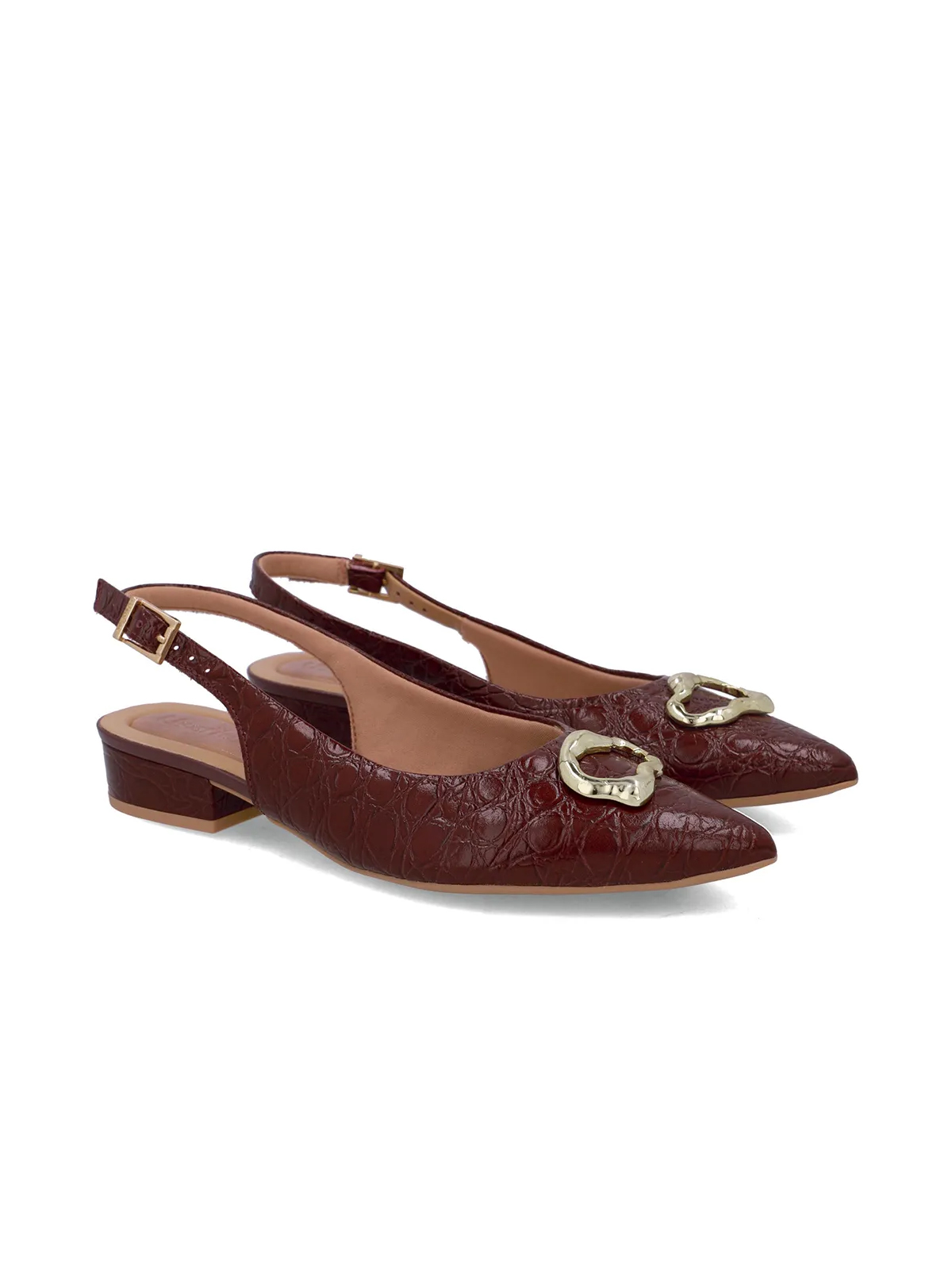 SLINGBACK EM COURO